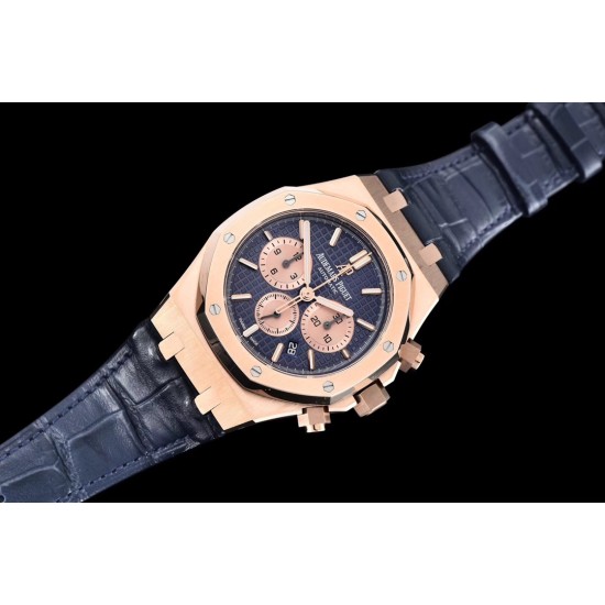 Audemars Piguet-Royal Oak Chronograph 26331ST RG/LE Blue OMF A7750