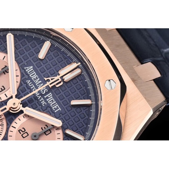 Audemars Piguet-Royal Oak Chronograph 26331ST RG/LE Blue OMF A7750