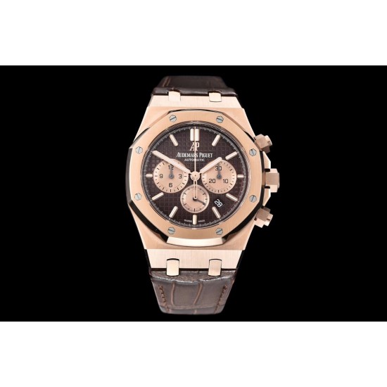Audemars Piguet-Royal Oak Chronograph 26331ST RG/LE Brwn OMF A7750