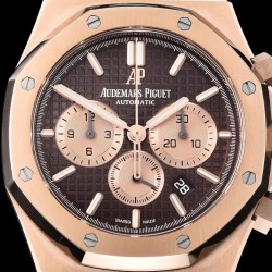 Audemars Piguet-Royal Oak Chronograph 26331ST RG/LE Brwn OMF A7750
