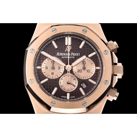 Audemars Piguet-Royal Oak Chronograph 26331ST RG/LE Brwn OMF A7750