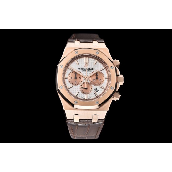 Audemars Piguet-Royal Oak Chronograph 26331ST RG/RG White OMF A7750