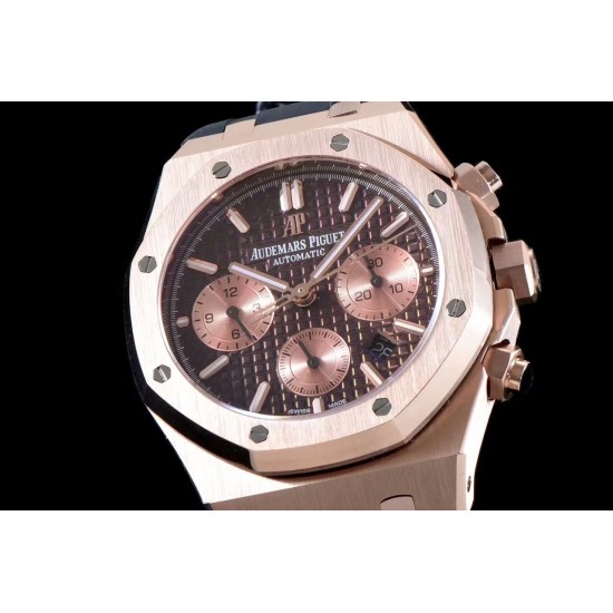 Audemars Piguet-Royal Oak Chronograph 26331ST RG/RU Brwn OMF A7750