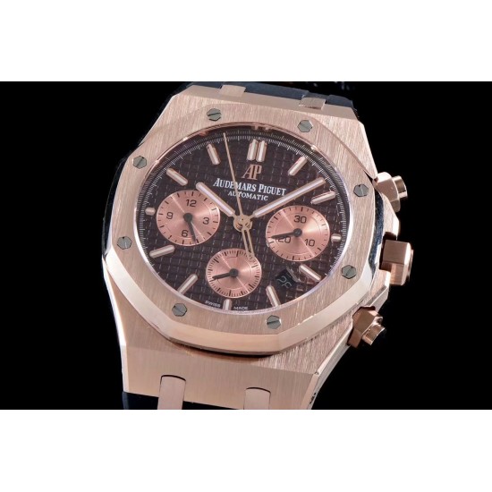 Audemars Piguet-Royal Oak Chronograph 26331ST RG/RU Brwn OMF A7750