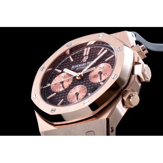 Audemars Piguet-Royal Oak Chronograph 26331ST RG/RU Brwn OMF A7750