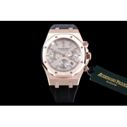 Audemars Piguet-Royal Oak Chronograph 26331ST RG/RU Wht/Wht OMF A7750