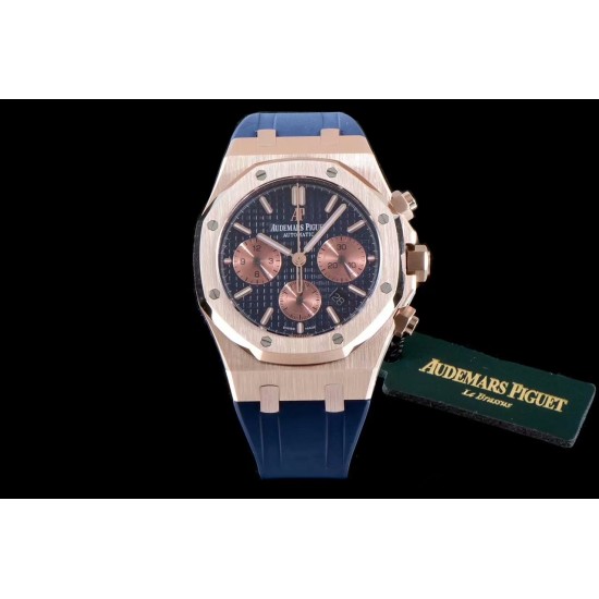 Audemars Piguet-Royal Oak Chronograph 26331ST RG/RU Blue BF A7750