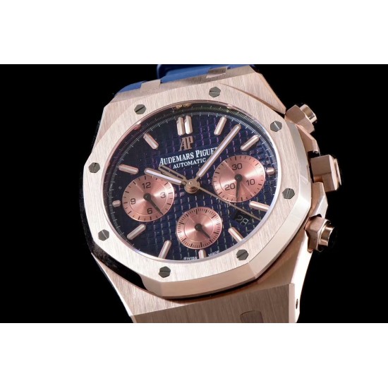 Audemars Piguet-Royal Oak Chronograph 26331ST RG/RU Blue BF A7750