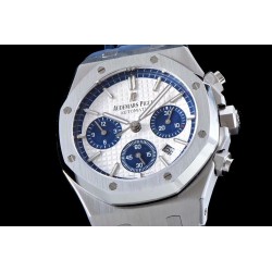 Audemars Piguet-Royal Oak Chrono 26331ST SS/RU Wht/Blue BF V2 A7750