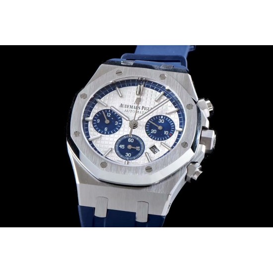 Audemars Piguet-Royal Oak Chrono 26331ST SS/RU Wht/Blue BF V2 A7750