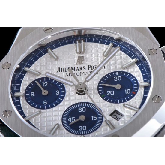 Audemars Piguet-Royal Oak Chrono 26331ST SS/RU Wht/Blue BF V2 A7750