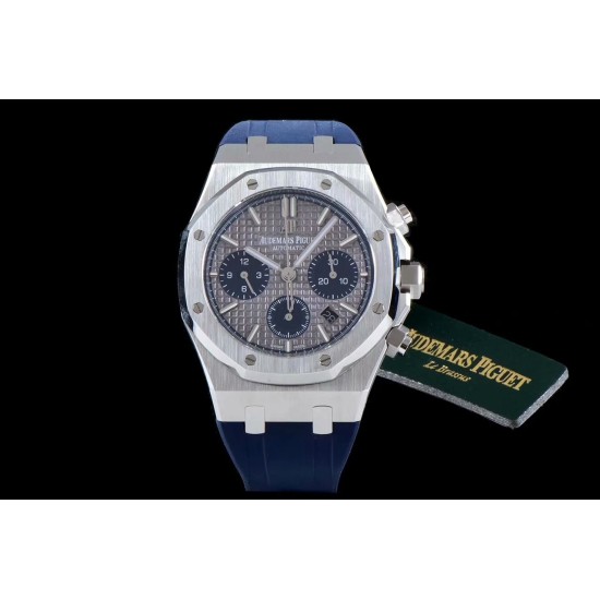 Audemars Piguet-Royal Oak Chronograph 26331ST SS/RU Grey/Blue BF A7750