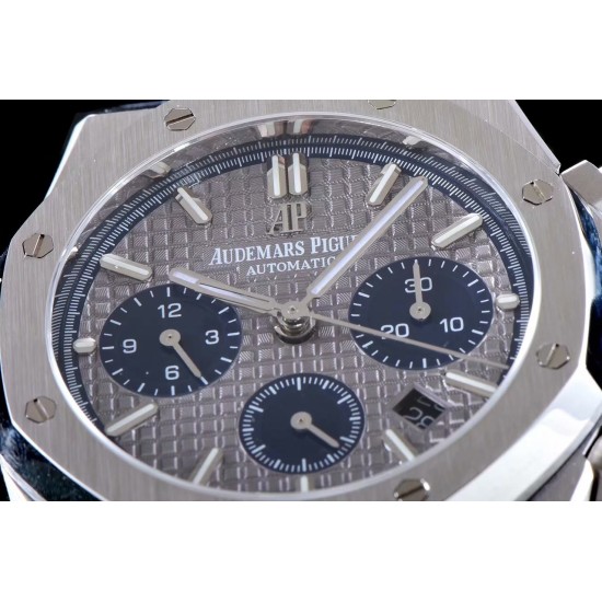 Audemars Piguet-Royal Oak Chronograph 26331ST SS/RU Grey/Blue BF A7750