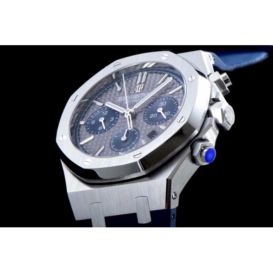 Audemars Piguet-Royal Oak Chronograph 26331ST SS/RU Grey/Blue BF A7750