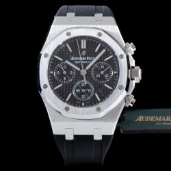 Audemars Piguet-Royal Oak Chronograph 26331 SS/RU Blk/Blk BF A7750