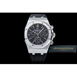 Audemars Piguet-Royal Oak Chronograph 26331 SS/RU Blk/Blk BF A7750