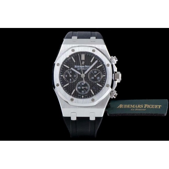 Audemars Piguet-Royal Oak Chronograph 26331 SS/RU Blk/Blk BF A7750