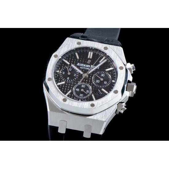 Audemars Piguet-Royal Oak Chronograph 26331 SS/RU Blk/Blk BF A7750