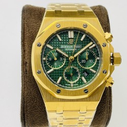 Audemars Piguet-Royal Oak Chrono 26331 YG/YG Green/Stk JFS A7750
