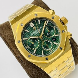 Audemars Piguet-Royal Oak Chrono 26331 YG/YG Green/Stk JFS A7750