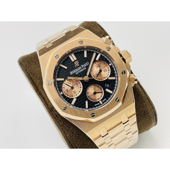 Audemars Piguet-Royal Oak Chrono 26331 RG/RG Black/RG JFS A7750