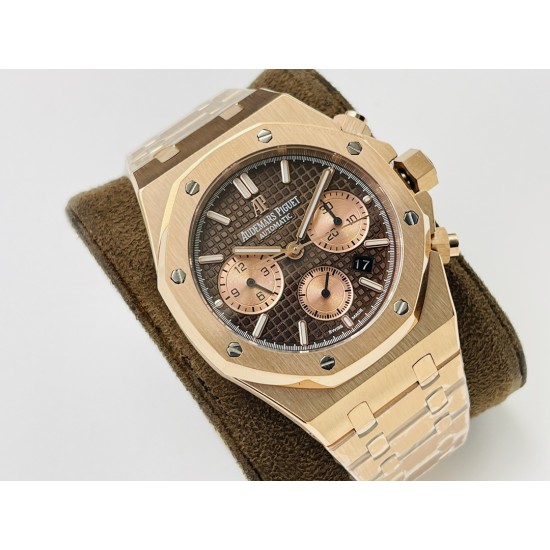 Audemars Piguet-Royal Oak Chrono 26331 RG/RG Brown/RG JFS A7750