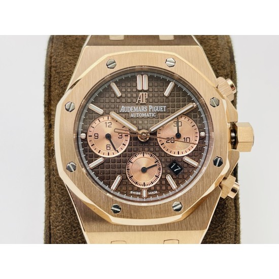 Audemars Piguet-Royal Oak Chrono 26331 RG/RG Brown/RG JFS A7750