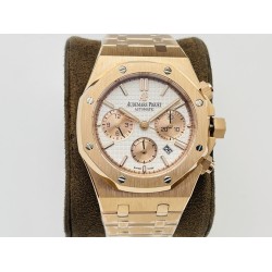 Audemars Piguet-Royal Oak Chrono 26331 RG/RG White/RG JFS A7750