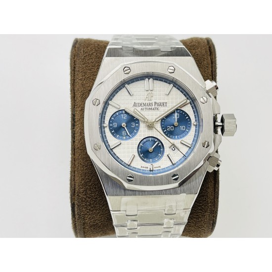 Audemars Piguet-Royal Oak Chrono 26331 SS/SS White/Blue JFS A7750