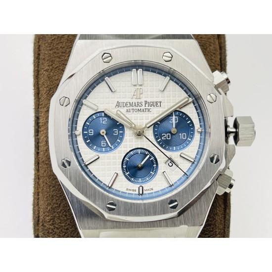 Audemars Piguet-Royal Oak Chrono 26331 SS/SS White/Blue JFS A7750