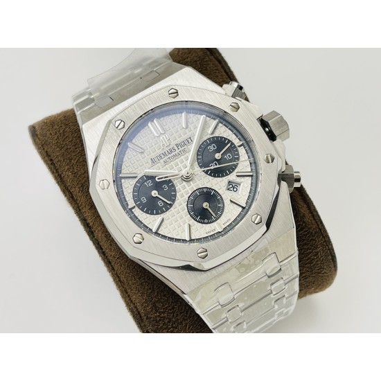Audemars Piguet-Royal Oak Chrono 26331ST 41mm SS/SS White/Blk JFS A7750