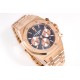Audemars Piguet-Royal Oak Chrono 26240OR 41mm RG/RG Blue Dial APS SH4401 Super Clone