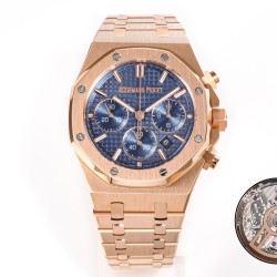 Audemars Piguet-Royal Oak Chrono 26240OR 41mm RG/RG White Dial APS SH4401 Super Clone