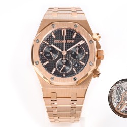 Audemars Piguet-Royal Oak Chrono 26240OR 41mm RG/RG Green Dial APS SH4401 Super Clone