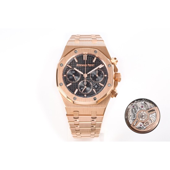Audemars Piguet-Royal Oak Chrono 26240OR 41mm RG/RG Green Dial APS SH4401 Super Clone