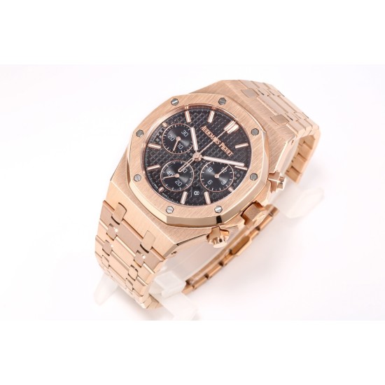 Audemars Piguet-Royal Oak Chrono 26240OR 41mm RG/RG Green Dial APS SH4401 Super Clone