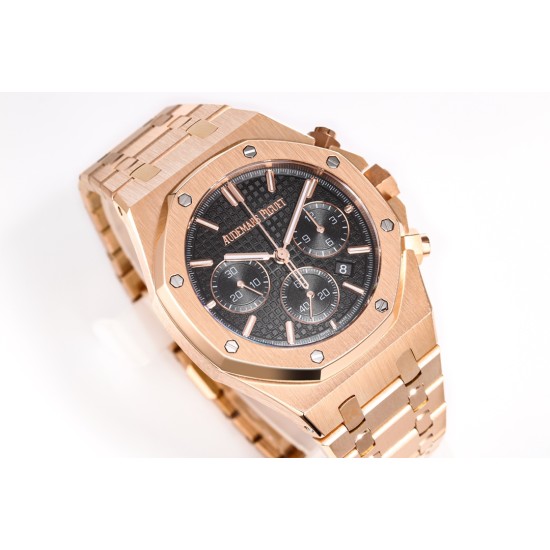 Audemars Piguet-Royal Oak Chrono 26240OR 41mm RG/RG Green Dial APS SH4401 Super Clone