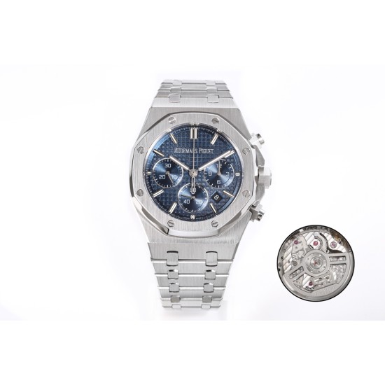 Audemars Piguet-Royal Oak Chrono 26240ST 41mm SS/SS Blue Dial APS SH4401 Super Clone