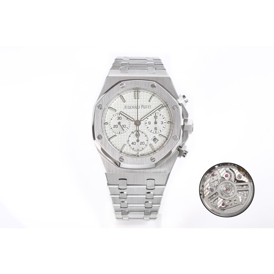 Audemars Piguet-Royal Oak Chrono 26240ST 41mm SS/SS Blue Dial APS SH4401 Super Clone