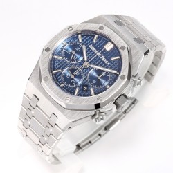 Audemars Piguet-Royal Oak Chrono 26240ST 41mm SS/SS Blue Dial APS SH4401 Super Clone
