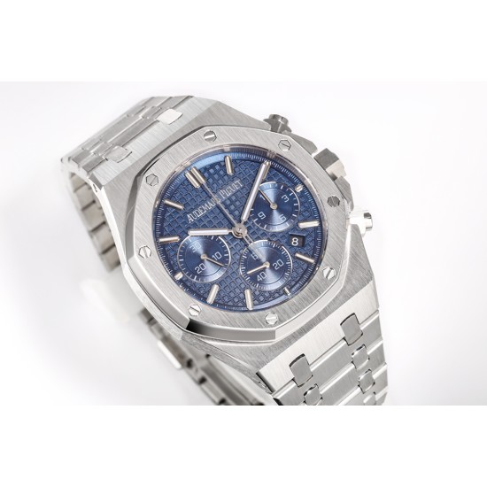 Audemars Piguet-Royal Oak Chrono 26240ST 41mm SS/SS Blue Dial APS SH4401 Super Clone
