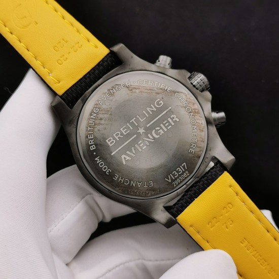 Breitling-Avenger Bandit SS/NY Black/Num OXF A7750