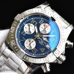 Breitling-Avenger II Chronograph 43mm SS/SS Blue GF A7750