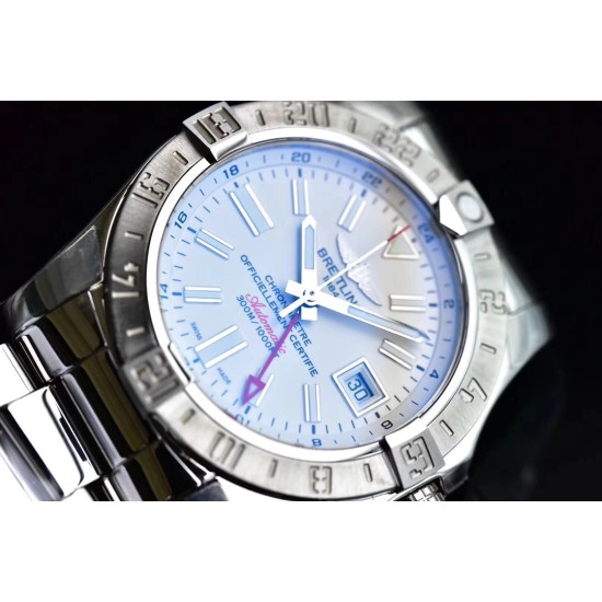 Breitling-Avenger II GMT A3239011 SS/SS White GF V2 A2836