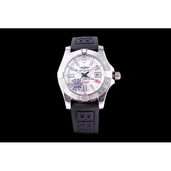 Breitling-Avenger II GMT A3239011 SS/RU White GF V2 A2836