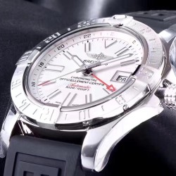 Breitling-Avenger II GMT A3239011 SS/RU White GF V2 A2836