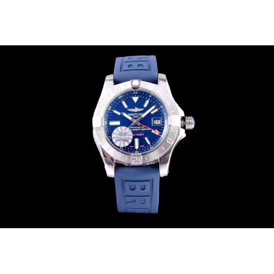 Breitling-Avenger II GMT A3239011 SS/RU Blue GF V2 A2836