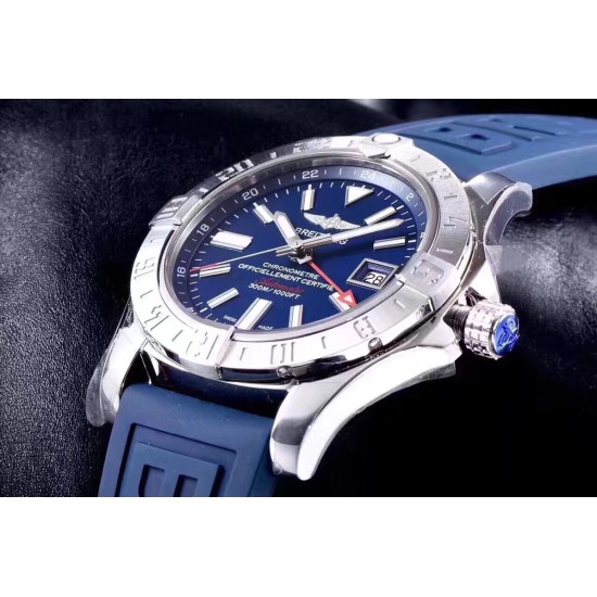 Breitling-Avenger II GMT A3239011 SS/RU Blue GF V2 A2836