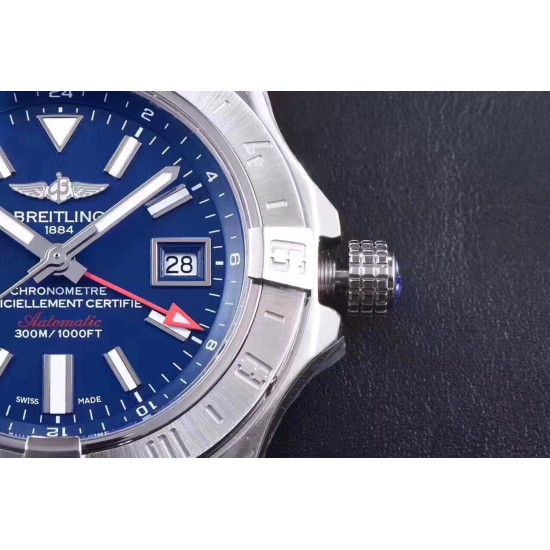 Breitling-Avenger II GMT A3239011 SS/RU Blue GF V2 A2836