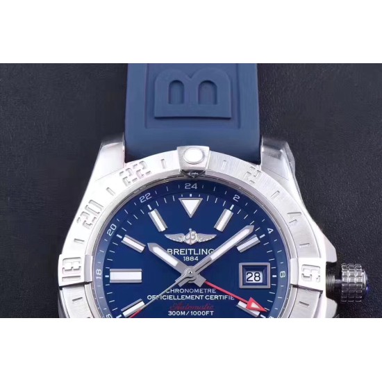 Breitling-Avenger II GMT A3239011 SS/RU Blue GF V2 A2836